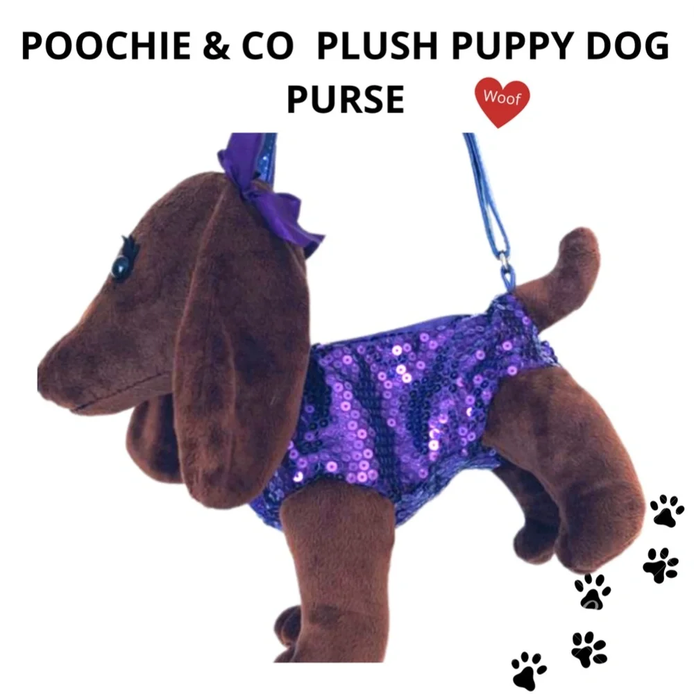 POOCHIE & CO PLUSH PUPPY DOG PURSE